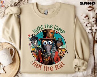 Sweat-shirt de Noël Muppets, T-shirt « Allumez la lampe, pas le rat », Cadeau de Noël, Pull de Noël, T-shirt de Noël