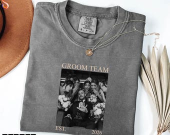 Custom Bride Shirt, Team Groom Sweatshirt, Matching Wedding Party Tee, Personalized Est Year Sweater, Comfort Colors T-Shirt