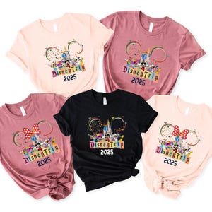 Disney Trip 2025 T-Shirts, Mickey and Friends Tee, Magic Kingdom Sweater, Disney Family Matching Shirt, Disneyland Vacation Hooide