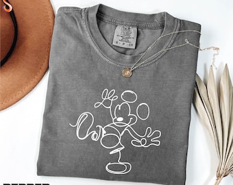 Camiseta con dibujo de Mickey de Comfort Colors, camiseta de Disney, camiseta de viaje a Disney, sudadera de vacaciones familiares de Disney, camiseta de Mickey Mouse de Disney