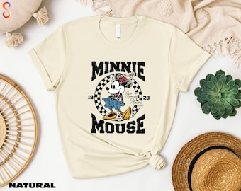 Chemise classique pose Minnie Mouse, T-shirt Disney Minnie Mouse, Sweat-shirt vacances Disneyland, cadeau girly pour chemise, t-shirt Minnie mignon
