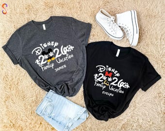 Disney 2026 Family Vacation Shirt, 2026 Custom Name Disney Family Vacation Sweatshirt, Disney Family Matching T-Shirt, Disney Trip Shirt