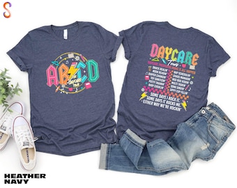 Daycare Teacher Sweatshirt, ABCD Daycare Tour Shirt, Teacher Shirt, Kindergarten Teacher Sweatshirt, Gift for Alphabet Learners