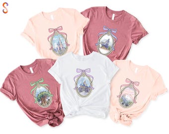 Disney Castle Mirror Bow Shirt, Magic Kingdom Tee, Disneyland Vacation T-Shirt, Walt Disney World Sweater, Disney Epcot Sweatshirt