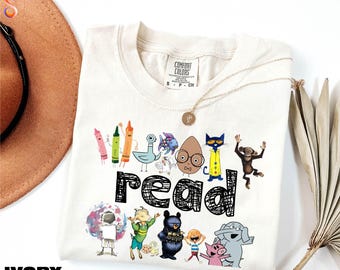 Read Children Books Shirt, Teacher Read Tee, Kindergarten Gift, Book Lover Sweatshirt, Funny Kids Sweater, Read Comfort Colors T-Shirt