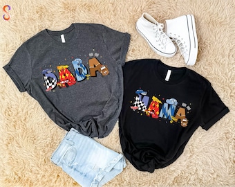 Disney Cars Family Shirt, Cars Mama Dada Sweatshirt, Disneyland T-Shirt, Lightning McQueen Sweater, Disneyworld Hoodie, Family Matching Tee