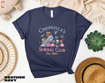Cinderella's Sewing Club Shirt, Princess Cinderella T-Shirt, Disney Princess Shirt, Gift for Her, Cinderella Sweatshirt, Disney Trip Shirt