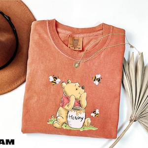 Comfort Colors Pooh Bear T-Shirt, Winnie The Pooh Shirt, Disney Trip Shirt, Pooh Bear Sweatshirt, Eating Honey Shirts, Disneyland Shirt