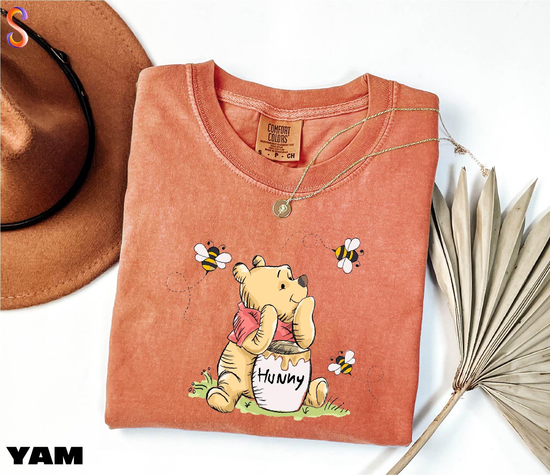 Comfort Colors Pooh Bear T-Shirt, Winnie The Pooh Shirt, Disney Trip Shirt, Pooh Bear Sweatshirt, Eating Honey Shirts, Disneyland Shirt