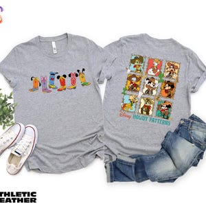 Mickey And Friends Cowboy Shirt, Disney Western Party Tee, Disney Cowboy Sweatshirt, Disney Howdy Partners T-Shirt, Disney Rodeo Sweater