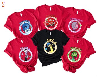 Inside Out Characters Shirts, Disney Group Matching T-Shirt, Family Party Sweatshirt, Mental Health Sweater, Speech Therapy Tee