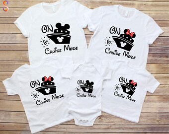 On Cruise Mode Shirts, Family Matching Disney Cruise T-Shirt, Mickey and Minnie Sweatshirt, Disneyland Trip Tee, Cruising Sweater