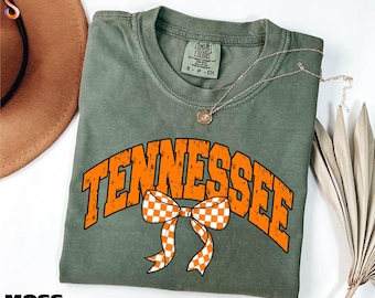 Tennessee Bow Shirt, Tennessee State Pride Sweatshirt, Tennessee Travel Gift, Coquette Bow Sweater, Comfort Colors T-Shirt