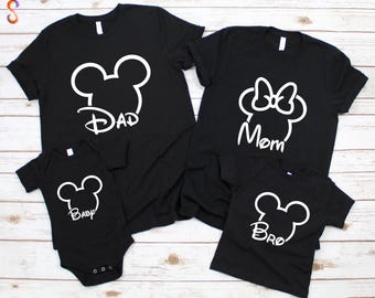 Mickey and Minnie Shirt, Family Matching Shirt, Disneyland Sweatshirt, Disney Vacation T-Shirt, Mom Dad Sweatshirt, Disney Trip Shirt