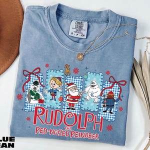 Rudolph The Red Nosed Reindeer Shirt, Christmas Sweatshirt, Christmas Holiday Sweater, Funny Christmas Tee, Comfort Colors T-Shirt
