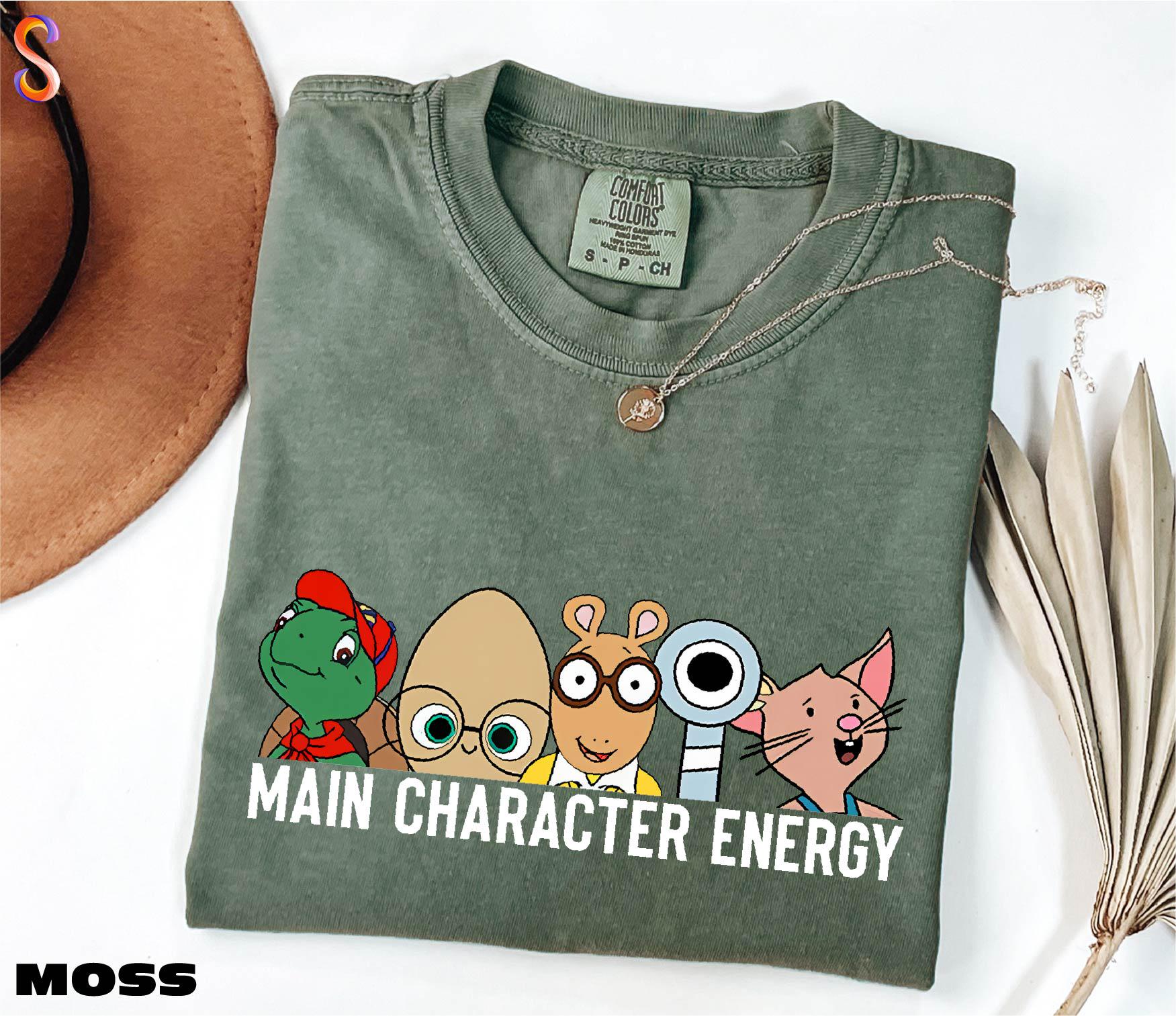Arthur Main Character Energy T-Shirt, I Still Read Children Books Hoodie, Bookworm Sweatshirt, Cartoon Book Lover Shirt, Comfort Colors Tee