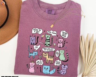 Subtle F*ck Trump Cat Shirt, Anti Trump Sweatshirt, Funny Cat Tee, Resist Sweater, Protest Sweatshirt, Comfort Colors T-Shirt