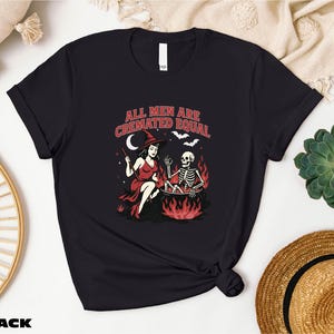 Alle mannen zijn gelijk gemaakt Shirt, Witchy-trui, feministisch Halloween-T-shirt, gecremeerd mannensweater, Spooky Season-hoodie, Burn the Patriarchy