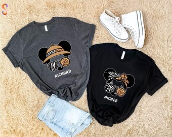 Mickey and Minnie T-Shirt, Disney Safari Shirt, Disney Animal Kingdom Shirt, Disney Custom Sweatshirt, Mickey Mouse Shirt, Disney Trip Shirt