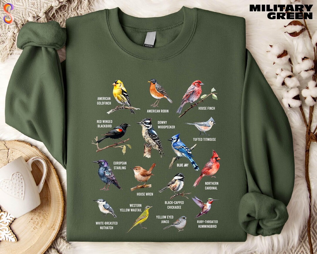 Backyard Birds Sweatshirt, Bird Lover Gift, Ornithology T-shirt ...
