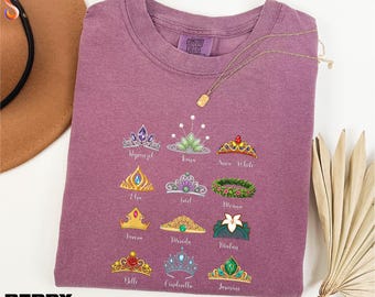 Disney Princess Crown Shirt, Disney Girl Trip Sweatshirt, Magic Kingdom Tee, Gift for Her, Disneyland Sweater, Comfort Colors T-Shirt