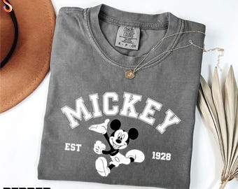 Mickey Mouse Shirt, Disney Trip Tee, Mickey est. 1928 Sweater, Disneyland Sweatshirt, Comfort Colors T-Shirt, Magic Kingdom Hoodie