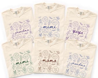 Floral Mama Shirt, Mother's Day Gift, Best Mom Ever Sweatshirt, Yaya Mimi Sweater, New Mom Tee, Mom Life Sweatshirt, Comfort Colors T-Shirt