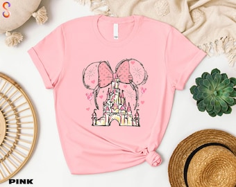 Minnie Castle Shirt, Disney Minnie Mouse Shirt, Disney Family Trip Tee, Gift for Her, Disney Vacation Shirt, Cute Minnie Mouse Sweatshirt