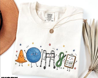 Doodle PT Shirt, Physical Therapy Assistant Tee, PT Appreciation Sweater, Physical Therapist Shirt, Comfort Colors T-Shirt