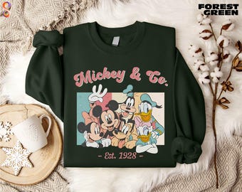 Mickey and Co. est. 1928 Sweatshirt, Disney Sweatshirt, Mickey and Friends Shirt, Disney Trip Shirt, Disneyland Outfit, Disney Family Shirt
