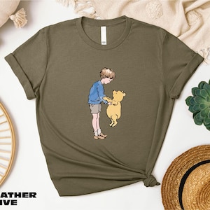 Maglietta Disney Winnie the Pooh e Christopher Robin, maglietta del bar &quot;Pooh&quot;, felpa con viaggio a Disneyland, maglietta Disney Magic Kingdom