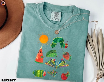 Camiseta de la Oruga Hambrienta, camiseta de regreso a clases, sudadera de la Oruga Hambrienta para maestros, suéter de la vida de maestro, camiseta de colores cómodos