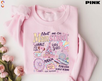Meet Me On Main Street Sweatshirt, Best Day Ever Tee, Disney Trip Shirt, Disney World Happiest Place Sweater, Disney Girl Trip T-Shirt