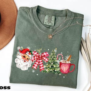 Camiseta "Tis The Season", Camiseta "Santa Bow Tree", Sudadera "Merry Christmas", Suéter festivo navideño, Regalo de invierno, Camiseta "Comfort Colors"