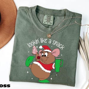 Gus Gus Christmas Shirt, Looking Like A Snack Xmas Tee, Disney Christmas Sweatshirt, Disney Trip Sweater, Comfort Colors T-Shirt