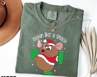 Gus Gus Christmas Shirt, Looking Like A Snack Xmas Tee, Disney Christmas Sweatshirt, Disney Trip Sweater, Comfort Colors T-Shirt
