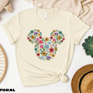 Floral Mickey Head T-shirt, Disney Shirt, Disney Family Shirt, Floral Disney Sweatshirt, Mickey Mouse Shirt, Disney Vacation Sweater