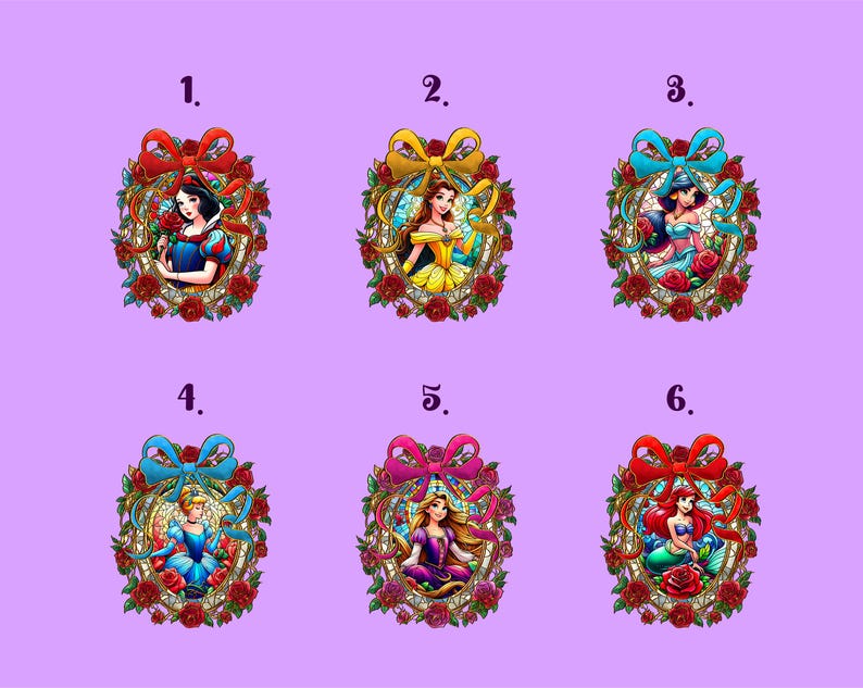 a set of four pictures of snow white and the seven dwarfs