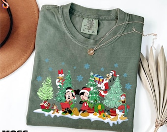 Mickey And Friends Christmas Shirt, Disney Xmas Party Tee, Magic Kingdom Sweatshirt, Disneyworld Christmas Sweater, Comfort Colors T-Shirt