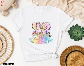 Disney Princess Shirt, Watercolor Princess Shirt, Disneyworld Princess Gift, Disney Vacation Sweatshirt, Disney Girl Trip, Cute Princess Tee
