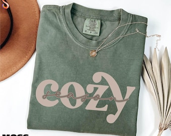 Chemise d'automne douillette, Pulls d'automne, Cadeaux d'automne, Offrez-vous un t-shirt douillet, Chemise d'automne pour femme, T-shirt aux couleurs confortables
