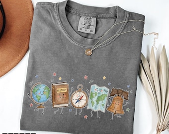 History Teacher Shirt, Social Studies Teacher Sweatshirt, Geography Teacher Tee, Globe Map Classroom Sweater, Comfort Colors T-Shirt