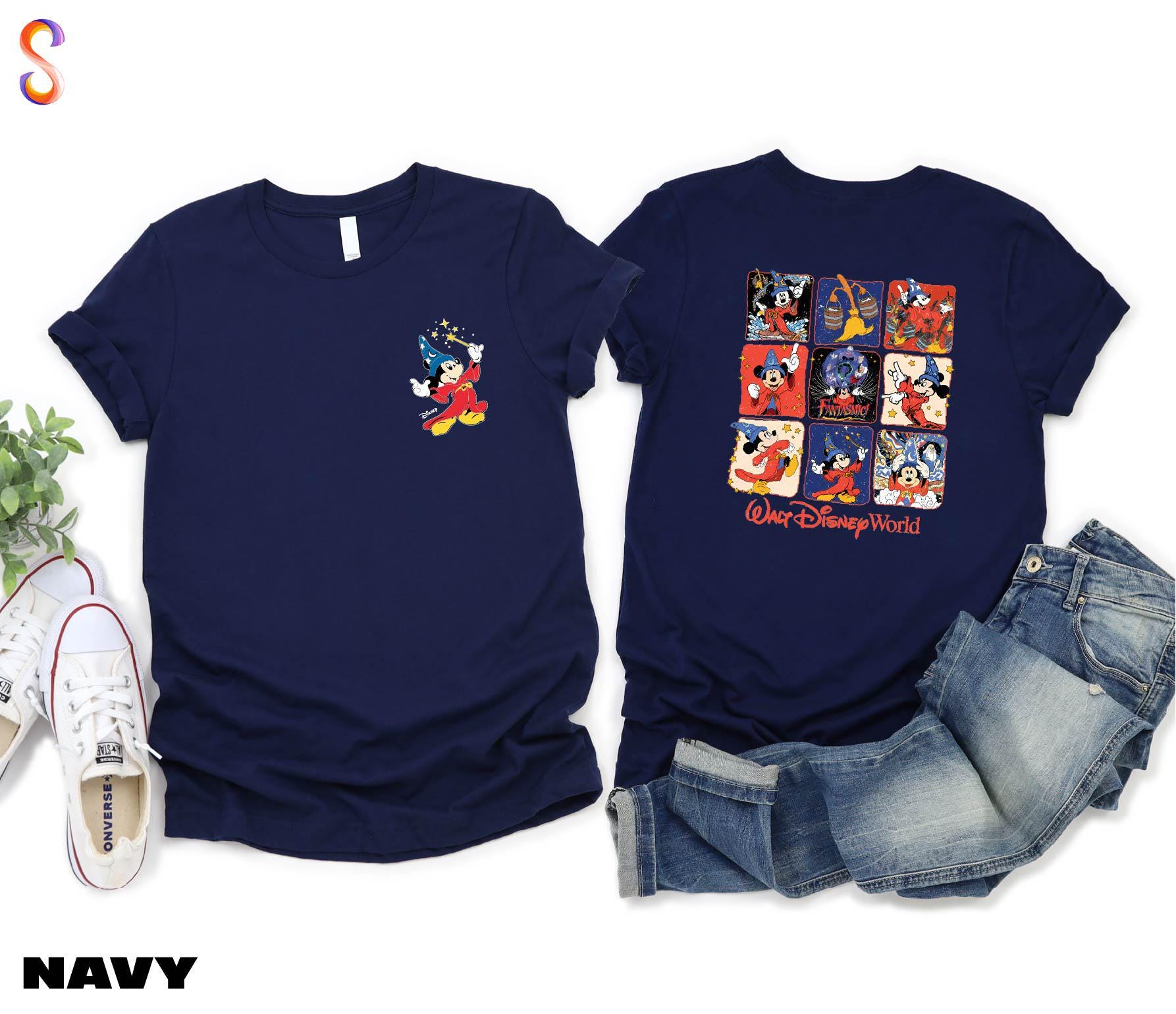WDWソーサラーミッキーロンT ファンタジア ソーサラー ミッキー シャツ、ウォルト ディズニー