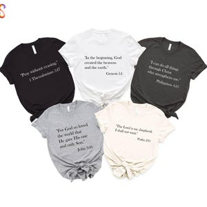 Custom Bible Verse T-Shirt, Customizable Matching Shirts, Personalized Gift, Custom Text Sweatshirt, Personalized Your Text Tee