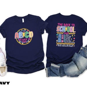 Back To School Tour Shirt, ABCD Teacher T-Shirt, Gift for Teacher, First Day of School Tee, Teacher Tour Sweatshirt, The Back to School Tee