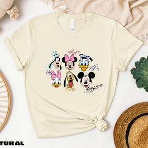 Mickey and Friends Signatures Shirt, Disney Trip T-Shirt, Magical Sweatshirt, Disneyland Sweater, Mickey Mouse Minnie Mouse, Goofy Pluto Tee