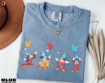 Walt Disney Fantasia Shirt, Fantasia Mickey Tee, Mickey Sorcerer Sweatshirt, Disneyland Family Vacation Sweater, Comfort Colors T-Shirt