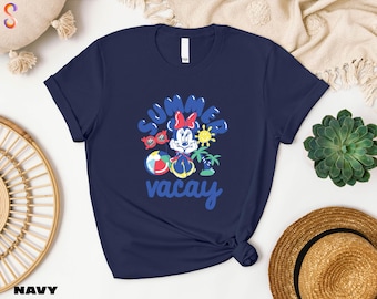 Camiseta de vacaciones de verano de Disney, camiseta de Minnie Mouse, camiseta de viaje a la playa, suéter de verano de Disney, sudadera de viaje de vacaciones, sudadera con capucha de modo vacaciones