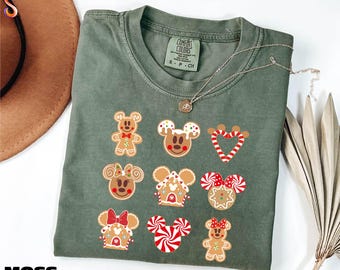 Mickey Gingerbread Christmas Shirt, Mickey and Friends Tee, Gingerbread Cookie Sweatshirt, Disney Trip Sweater, Comfort Colors T-Shirt