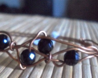 Wire Wrapped Bangle Bracelet Copper Bracelet